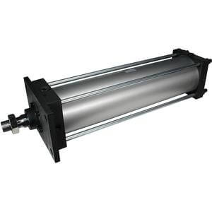 SMC Pneumatics Tie-Rod Cylinder; Double Acting Single Rod; 125mm Bore; 150mm Stroke; Basic Mount; Air Cushion