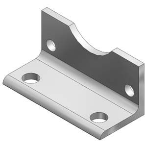 SMC Pneumatics CS2 Mounting Bracket; Foot/Axial Foot; for 160mm bore size
