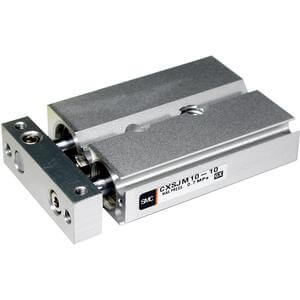 SMC Pneumatics Compact Dual Rod Cylinder w/ Magnet; Double Acting Single Rod; 15mm Bore; 100mm Stroke; Basic Mount; Rubber/Urethane Cushion; (2) D-M9P Auto Switches