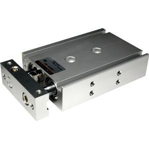 SMC Pneumatics Dual Rod Cylinder w/ Magnet; Double Acting Single Rod; 25mm Bore; 100mm Stroke; Basic Mount; Air Cushion; (2) D-Z80 Auto Switches