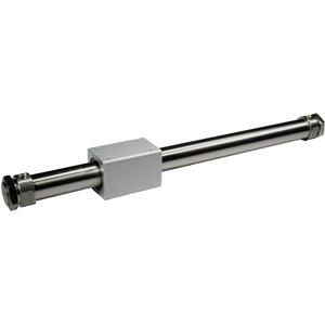 SMC Pneumatics Magnetically Coupled Rodless Cylinder; Double Acting; 20mm Bore; 770mm Stroke; Basic Mount; Rubber/Urethane Cushion