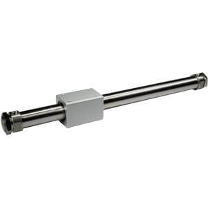 SMC Pneumatics Magnetically Coupled Rodless Cylinder; Double Acting; 15mm Bore; 300mm Stroke; Basic Mount; Rubber/Urethane Cushion