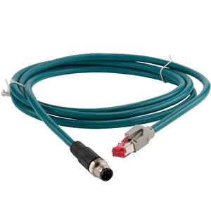 SMC Pneumatics Communication Cable, for EtherCAT, PROFINET, EtherNet/IP, M12 to RJ45, straight, 2m length