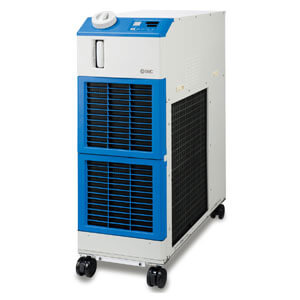 SMC Pneumatics Chiller; 9.5kW; 200-230VAC 3-Phase; Air-Cooled Refrigeration; NPT (w/ Rc-NPT conversion set) Thread