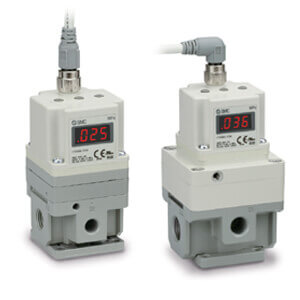 SMC Pneumatics Electro-Pneumatic Regulator; Single Unit Type; 24VDC; 0.9MPa Set Pressure; 1/8 G Ports; Current - 4 to 20mA DC Input Signal; w/ Bracket; CE compliant
