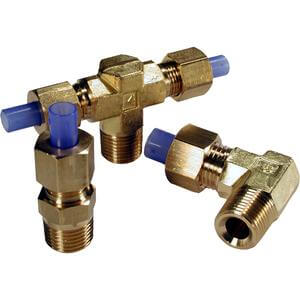 SMC Pneumatics Insert Fitting; Straight Connector 10mm OD; 1/4 R/Rc Port; w/ thread sealant