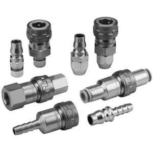 SMC Pneumatics S Coupler; Socket; w/ Barb Fitting; 6mm ID Hose Port