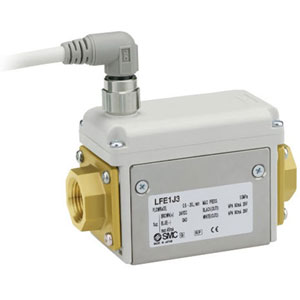 SMC Pneumatics Electromagnetic Remote Sensor Flow Switch; Water - 0 to 85°C; 5 to 200 l/min Flow Rate; 1 NPT Port; 1 Analog Voltage Output; Fixed SI Unit Display