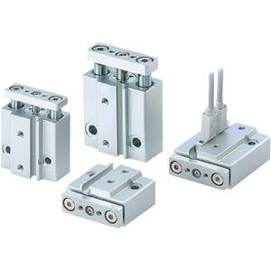 SMC Pneumatics Dual Rod Cylinder w/ Magnet; Double Acting; 10mm Bore; 8mm Stroke; Basic Mount; Rubber/Urethane Cushion