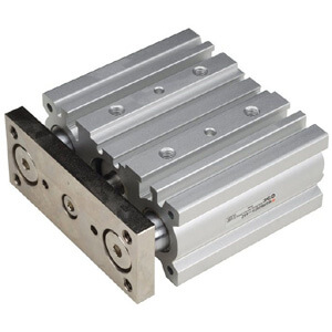 SMC Pneumatics Compact Dual Rod Cylinder w/ Magnet; Double Acting Single Rod; 25mm Bore; 45mm Stroke; Basic Mount; Rubber/Urethane Cushion