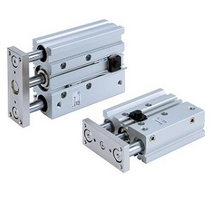 SMC Pneumatics Compact Dual Rod Cylinder w/ Magnet; Double Acting Single Rod; 32mm Bore; 45mm Stroke; Basic Mount; Rubber/Urethane Cushion