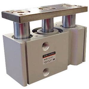 SMC Pneumatics Compact Dual Rod Cylinder w/ Magnet; Double Acting Single Rod; 32mm Bore; 25mm Stroke; Basic Mount; Rubber/Urethane Cushion; (2) D-Z76 Auto Switches; Low speed (10-50mm/s)