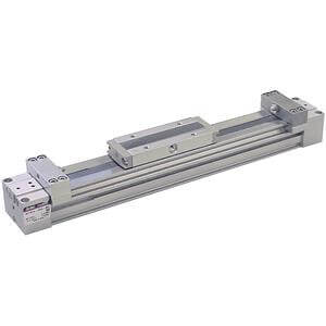 SMC Pneumatics Mechanically Jointed Rodless Cylinder; Double Acting; 20mm Bore; 290mm Stroke; Basic Mount; Air Cushion