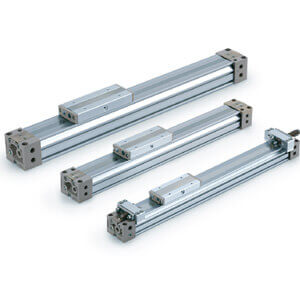 SMC Pneumatics Mechanically Jointed Rodless Cylinder; Double Acting; 40mm Bore; 850mm Stroke; Basic Mount; Air Cushion