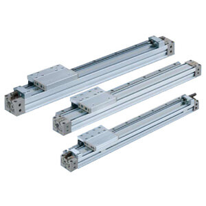 SMC Pneumatics Mechanically Jointed Rodless Cylinder; Double Acting; 25mm Bore; 250mm Stroke; Basic Mount; Air Cushion; (2) D-M9NW Auto Switches