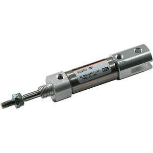 SMC Pneumatics Stainless Steel Body Cylinder w/ Magnet; Double Acting Single Rod; 0.62" Bore; 2.25" Stroke; Double Clevis Mount; Rubber/Urethane Cushion