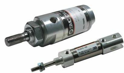 SMC Pneumatics Stainless Steel Body Cylinder w/ Magnet; Double Acting Single Rod; 0.75" Bore; 14.50" Stroke; Rear Pivot Mount