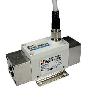 SMC Pneumatics Digital Remote Sensor Unit; Water - 0 to 90°C; 0.5 to 4 l/min Flow Rate; 3/8 NPT Port; Display Unit Output