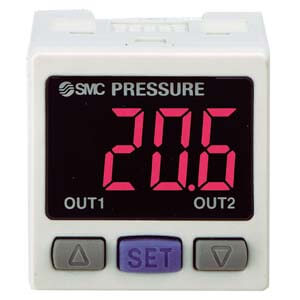 SMC Pneumatics Pressure Sensor Controller; 2 PNP &plus; Analog Voltage; Switching - MPa Initial Value; Panel Bracket