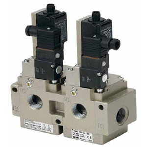 SMC Pneumatics 3-Port Safety Pressure Release Valve; Base Mounted; NC; DIN Terminal (9.4mm pitch); 1 Rc