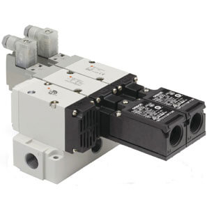 SMC Pneumatics 3-Port Safety Pressure Release Valve; Base Mounted; NC; DIN Terminal (9.4mm pitch); 1/2 NPT
