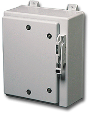 Stahlin Disconnect Enclosure; 26.95" x 13.72" x 13.25"; Fiberglass; Solid Cover; Hinge Connection; NEMA 4X