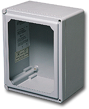 Stahlin Wallmount Enclosure; 9.21" x 7.21" x 5.09"; Fiberglass; Window Cover; Hinge/Screw Connection; NEMA 4X