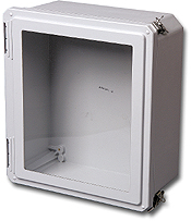 Stahlin Wallmount Enclosure; 11.42" x 9.79" x 6.31"; Fiberglass; Window Cover; Hinge Connection; NEMA 4X