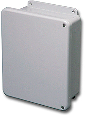 Stahlin Wallmount Enclosure; 11.63" x 9.41" x 4.22"; Fiberglass; Solid Cover; Hinge/Screw Connection; NEMA 6P
