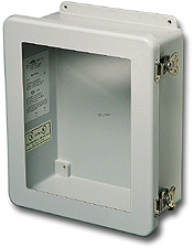 Stahlin Wallmount Enclosure; 9.63" x 7.52" x 4.70"; Fiberglass; Window Cover; Hinge Connection; NEMA 6P