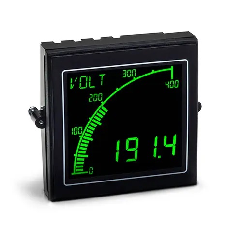 Trumeter Voltage Panel Meter; 2.84"x2.84"; 4 Digits; LCD; 12-24VAC/DC; 0-600VAC/DC Input