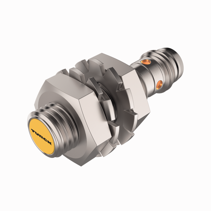 Turck Inductive Proximity Stainless Steel Barrel Sensor; 8mm; Embeddable; 10-30VDC; NO; PNP; Connector - M8 (Metal)
