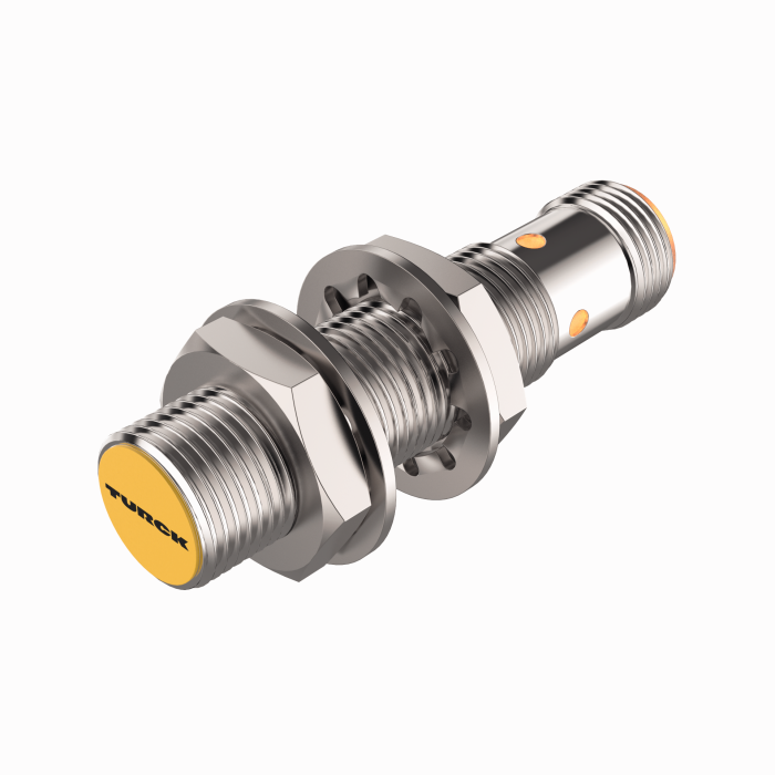 Turck Inductive Proximity Metal Barrel Sensor; 12mm; Embeddable; 10-30VDC; 1NO + 1NC; PNP; Connector - M12