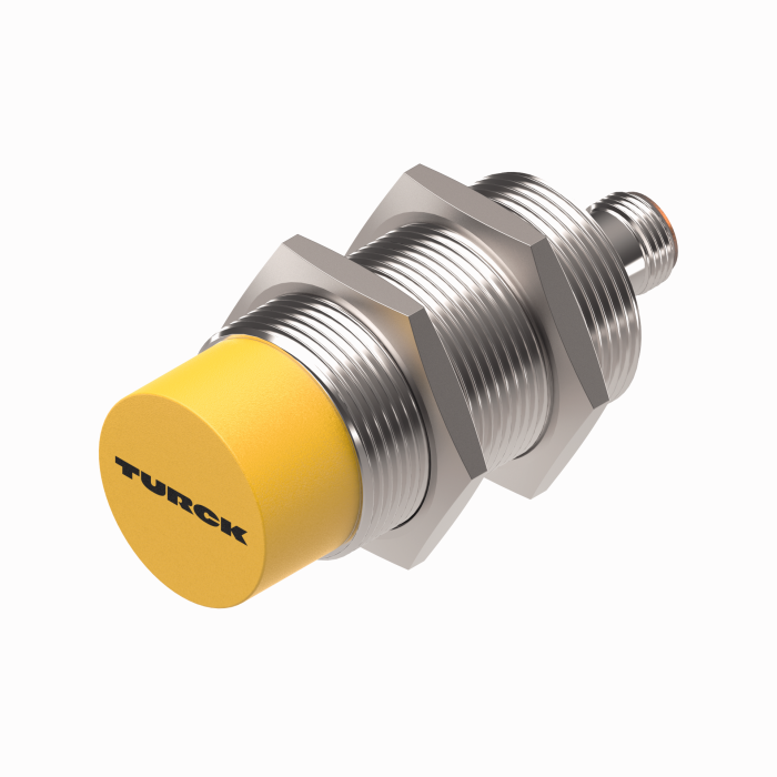 Turck Inductive Proximity Metal Barrel Sensor; 30mm; Non-Embeddable; 10-30VDC; NC; PNP; Connector - M12