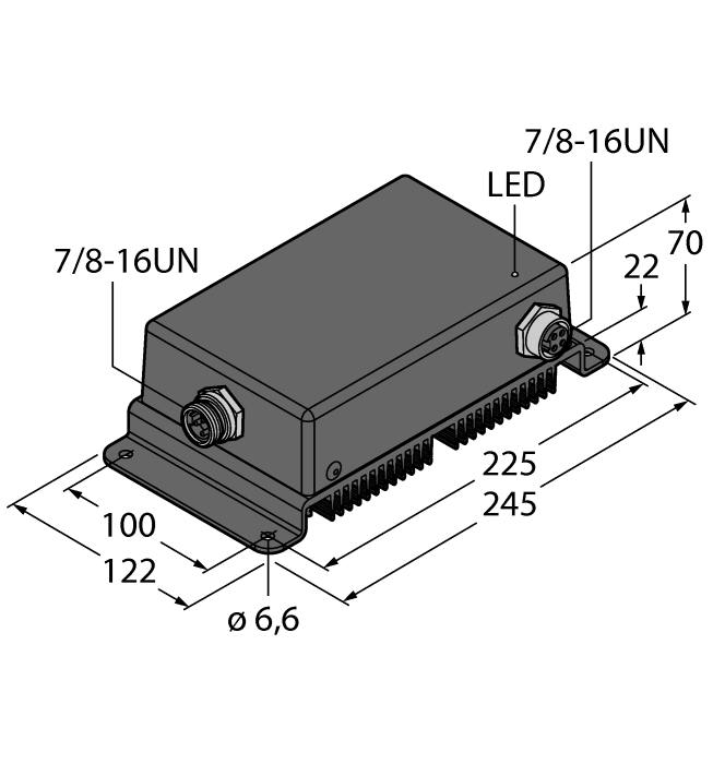 Turck Switching Power Supply; 24VDC OUT; 8A; 100-240VAC / 100-300VDC IN; Single Phase; Panel Mount; Aluminum