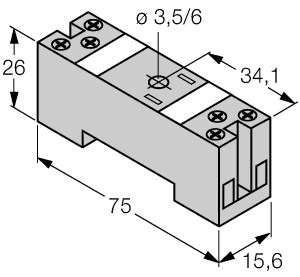 Turck Socket; 5-Blade; Box Clamp Terminal; for C10A; C10G; C10T; CSS Relays; DIN Rail or Panel Mount